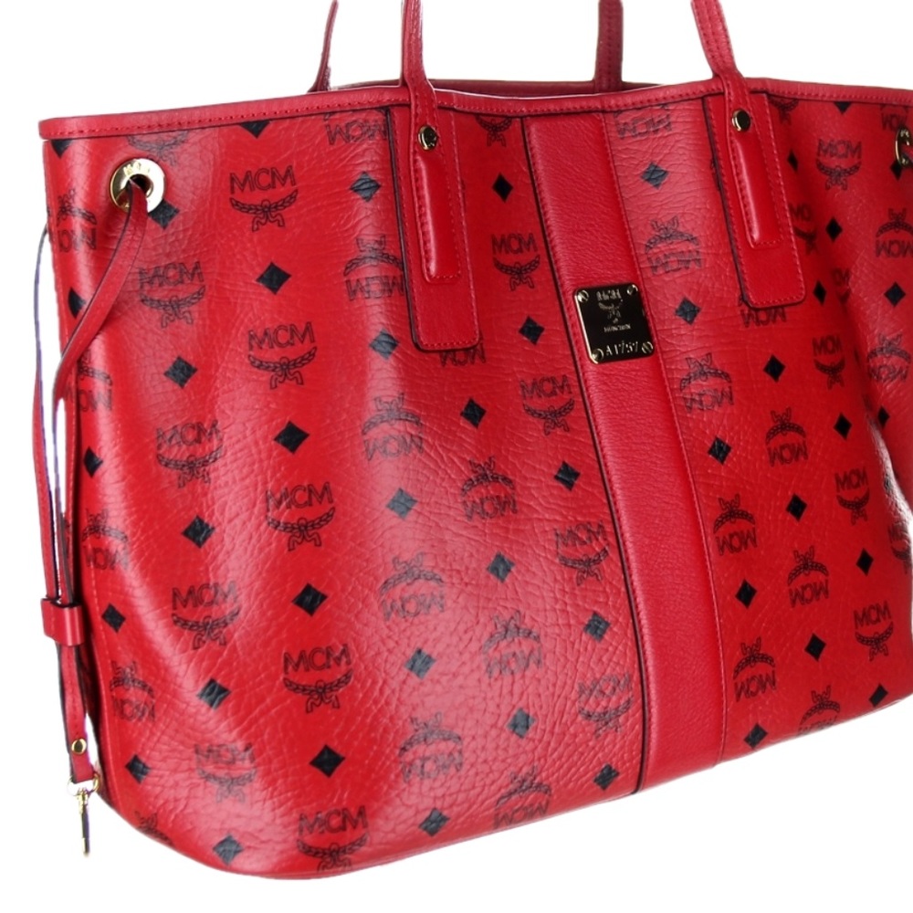 MCM Liz Reversible Womens Tote Red Tote Handbag - Picture 8 of 8